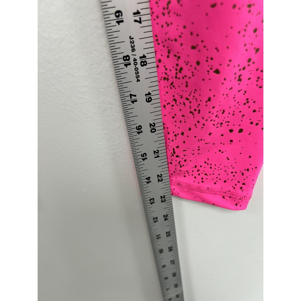 Zyia Women Hot Pink Stay Gold  pink cropped Leggings Size 2 A005245 - Picture 6 of 6